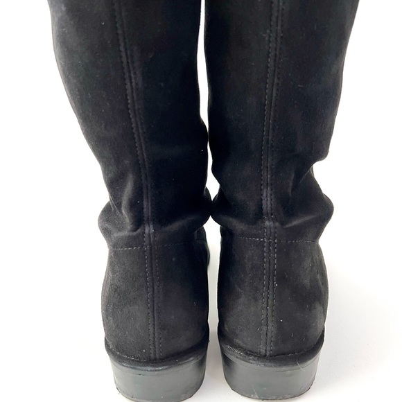 STUART WEITZMAN || Black Leather Suede Tall Over the Knee Lowland Boots Size 7 - Picture 8 of 15